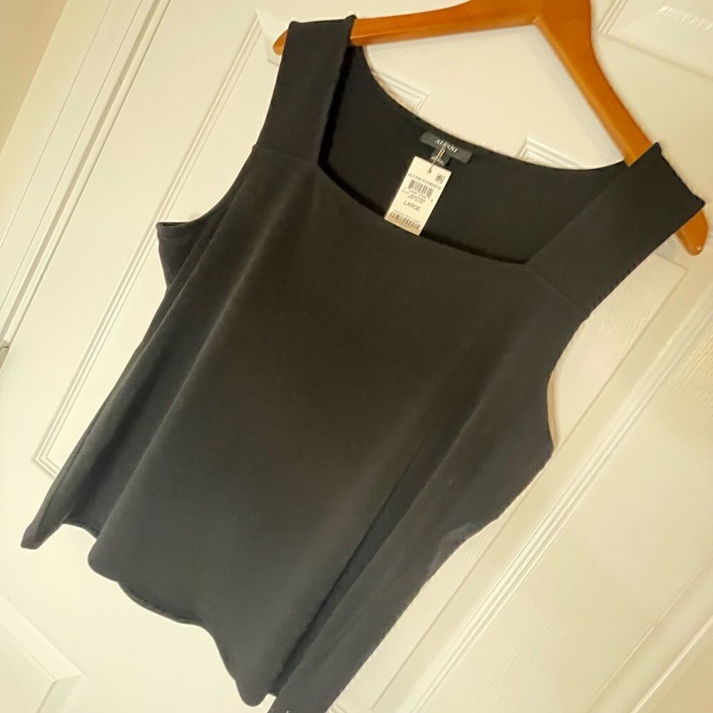 Alfani elements black large sleeveless top new